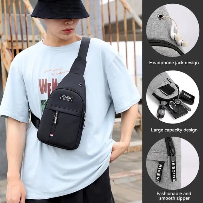 Sac banane imperméable de grande capacité pour hommes