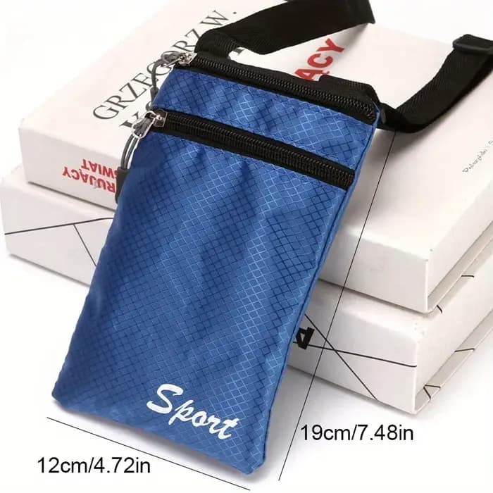 Sac de sport incliné pour téléphone – sac multifonctionnel avec sangle réglable en fibre de polyester durable