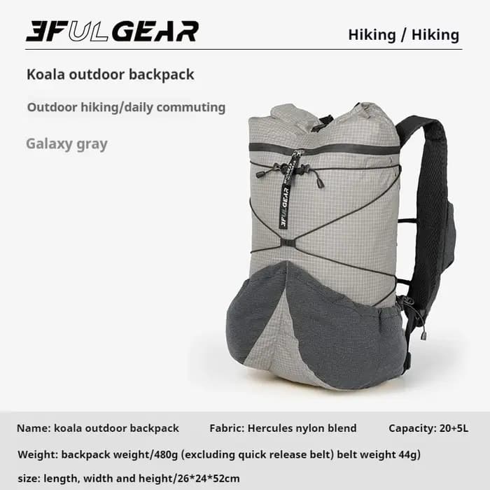 Sac à dos 3F UL GEAR KAOLA avec bretelles en maille nid d'abeille