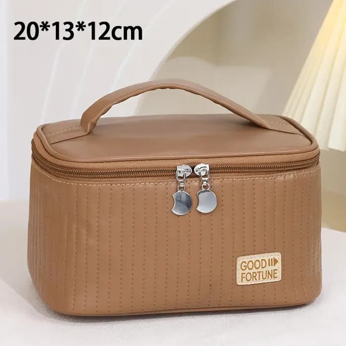 ✰ ✪ Grande trousse de toilette de voyage, organiseur de cosmétiques, sac fourre-tout en PU couleur u