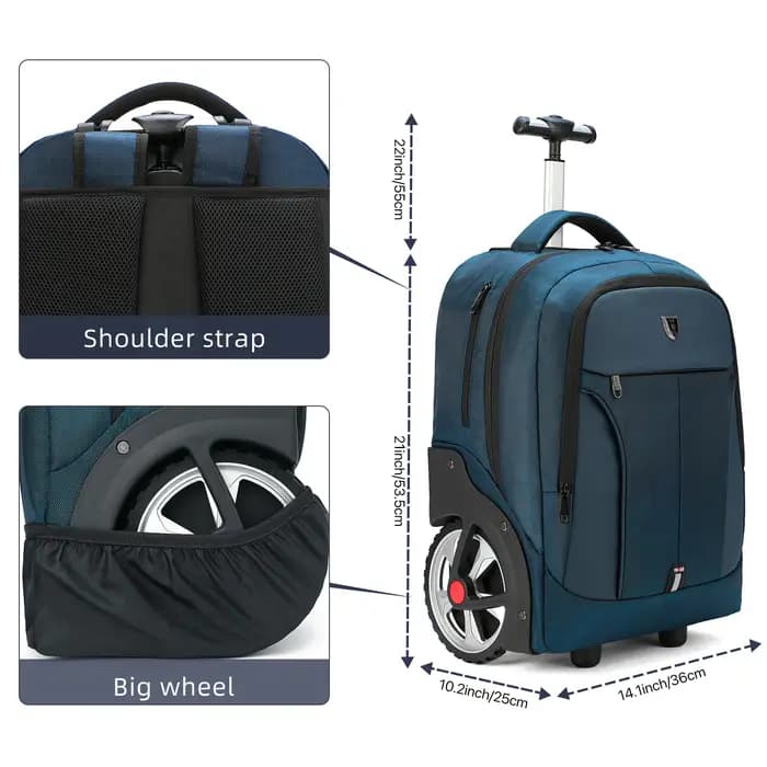 Sacs à dos de voyage à bagages roulants avec roues