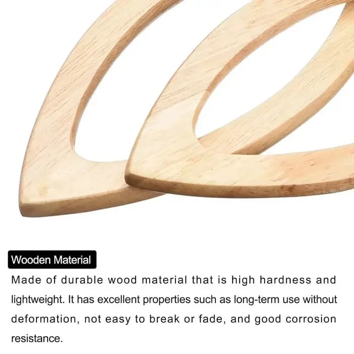 Nouveau Poignées de sac en bois