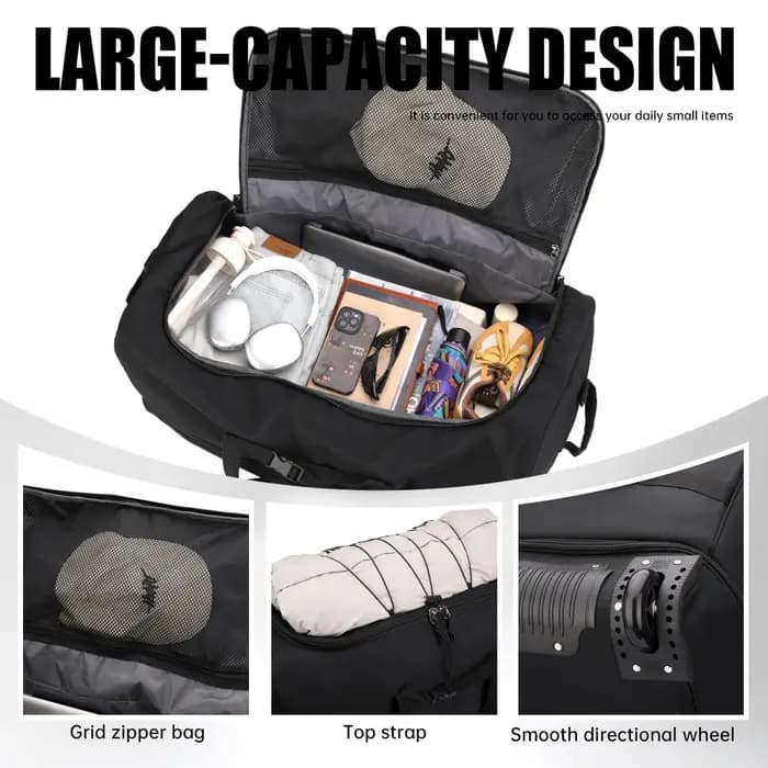 Sac de voyage trolley multifonctionnel pour hommes