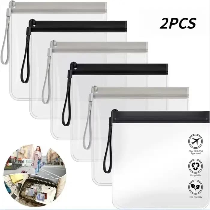 Sac de rangement transparent pour cosmétiques de voyage
