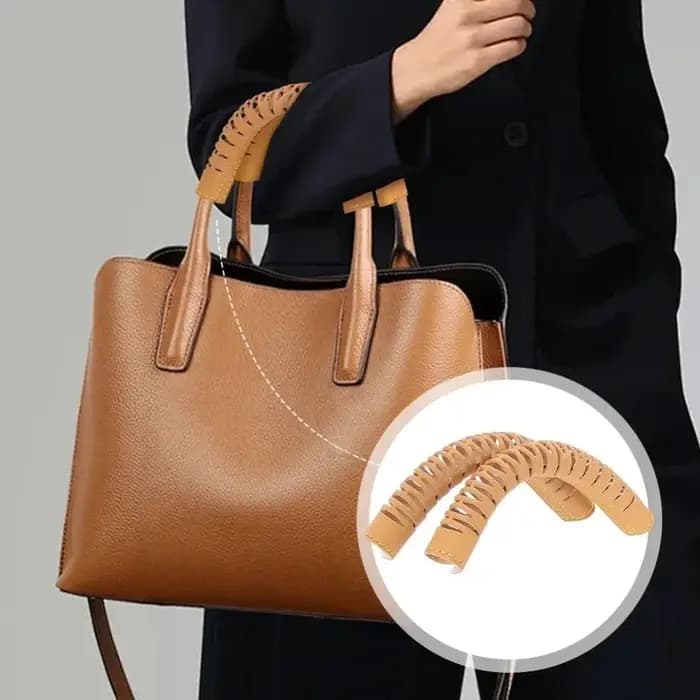 Lot de 2 protections en cuir souple pour poignée de sac à main
