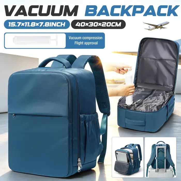 Sac à dos de voyage sous vide avec pompe manuelle