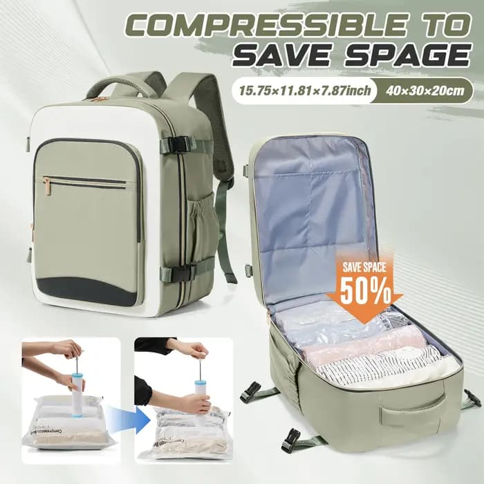 Sac de rangement sous vide, sac à dos de voyage Ryanair 40x30x20, sac à dos pour bagages à main, sac