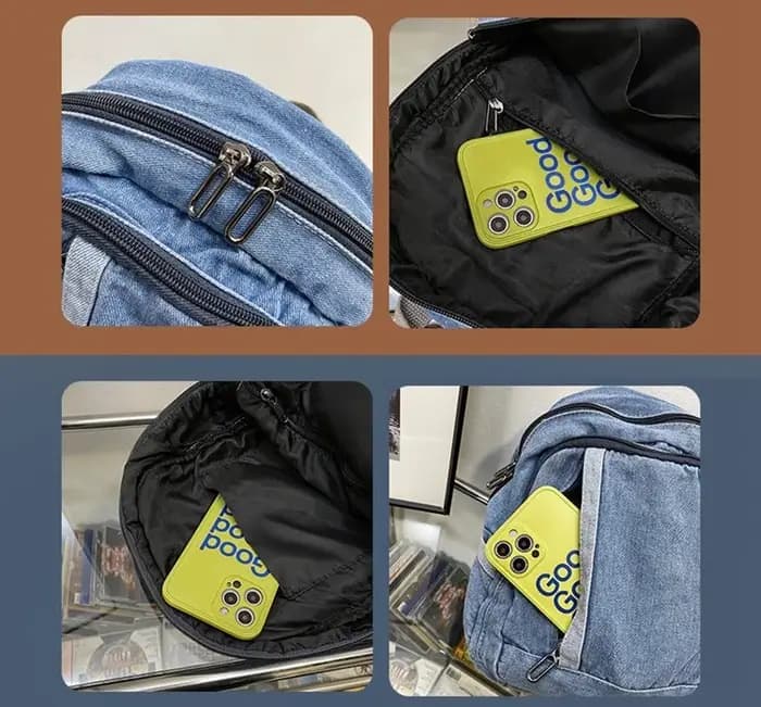 Sac à dos en Denim pour femmes et adolescentes, décontracté, de voyage, d'école, d'université, de Cowboy, bleu, Mochila