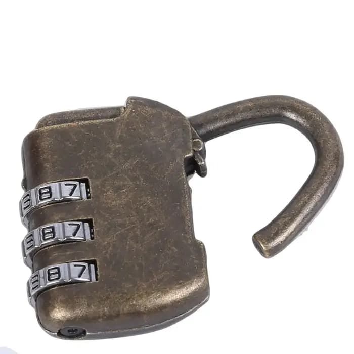 Cadenas à combinaison réinitialisable vintage pour valise