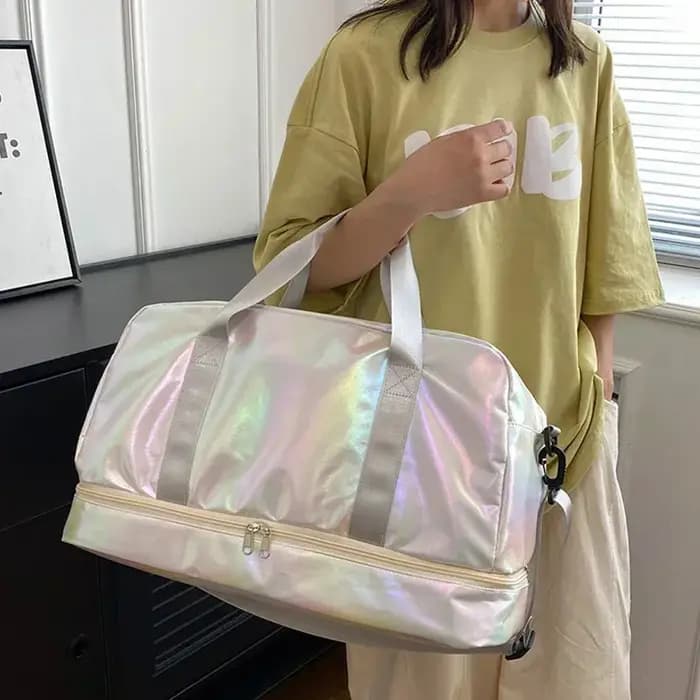 Sac de sport et de voyage pour femme grande capacité avec séparation sec/humide