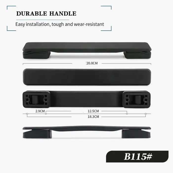 HANLUOKE – poignée rétractable B115, accessoires de bagages universels, poignée métallique à ressort