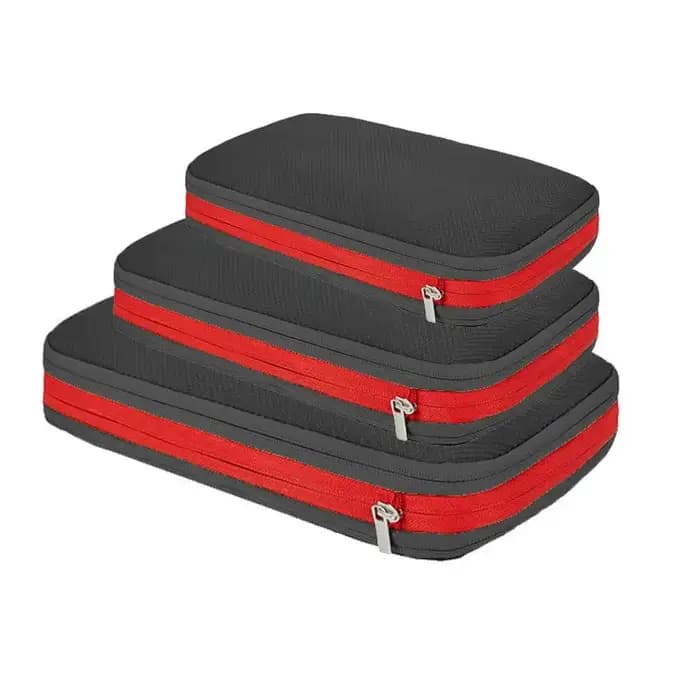 Cubes d'emballage de compression pour vêtements, sac de rangement de voyage, valise, ensemble d'éval