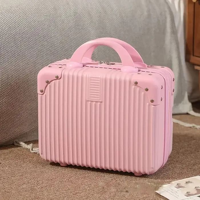Valise de voyage mini 14 pouces, boîte à cosmétiques, organisateur de bagages à main, trousse de maquillage, petite boîte à code, valise de cabine