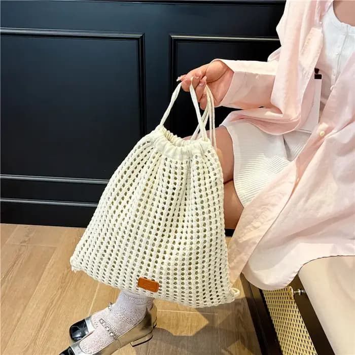 Nouveau 2025 femmes Crochet sac à bandoulière coton lin Boho sac