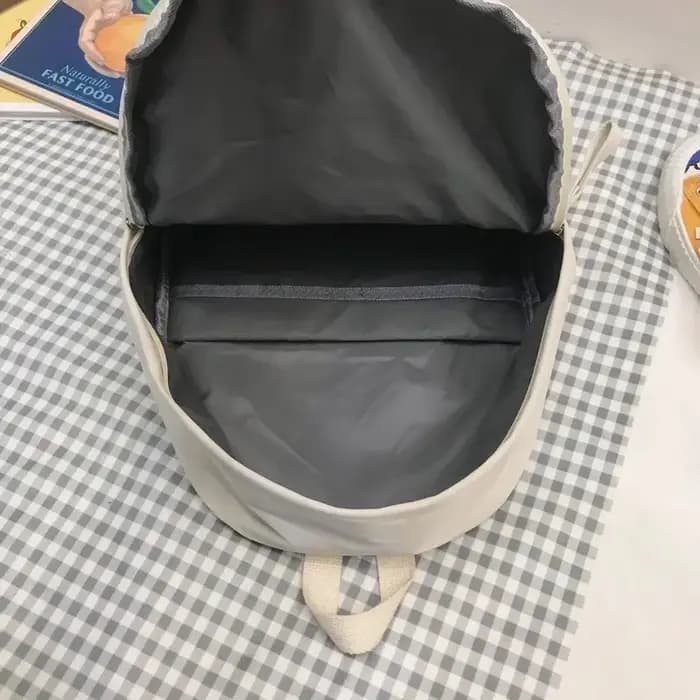 Sac à dos noir solide, sac d'école Oxford étanche