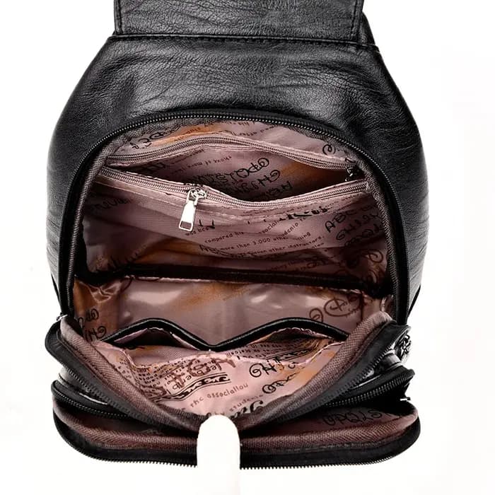 Mode en cuir souple femmes sac à dos de haute qualité Durable femme voyage sac à dos fermeture éclair bandoulière