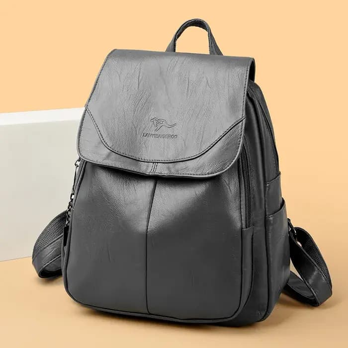 Sac à dos en cuir souple de grande capacité pour femmes