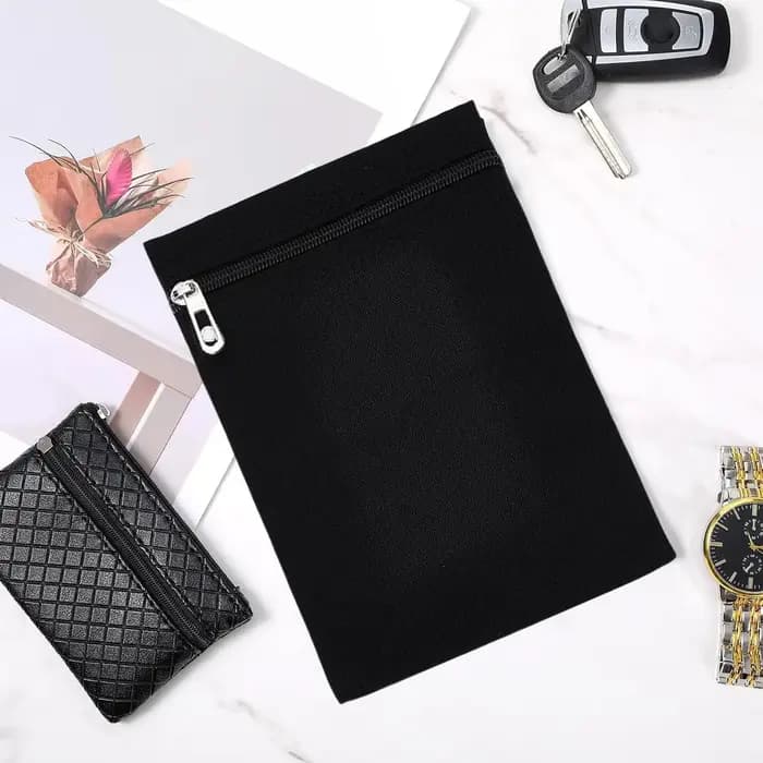 Pochette antivol à coudre avec fermeture éclair