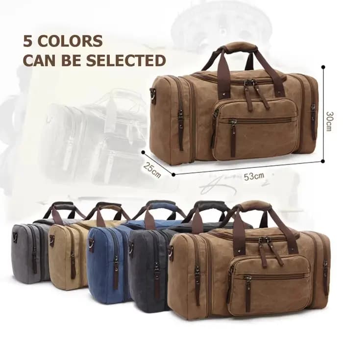 Vintage Canvas Stylish Travel Bags Large Capacity Carry On Luggage