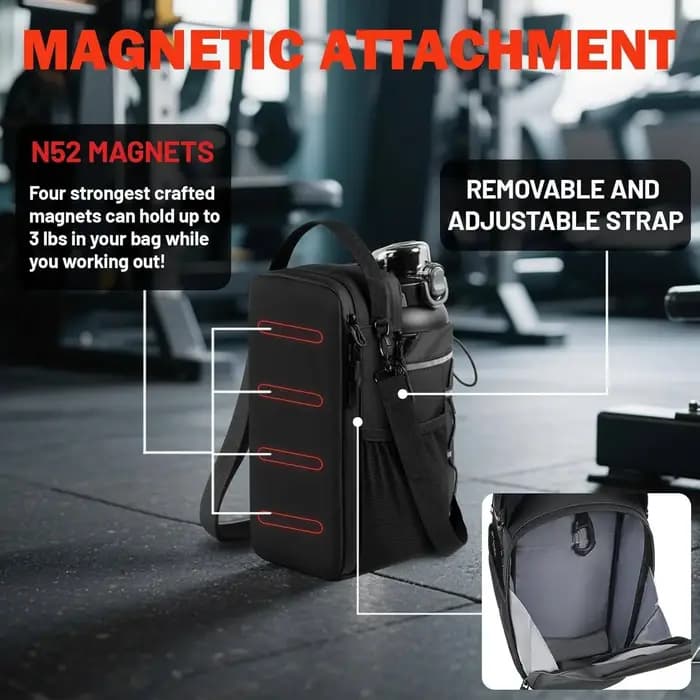 Sac de sport magnétique pour hommes et femmes – Porte-bouteille à bandoulière avec fixation