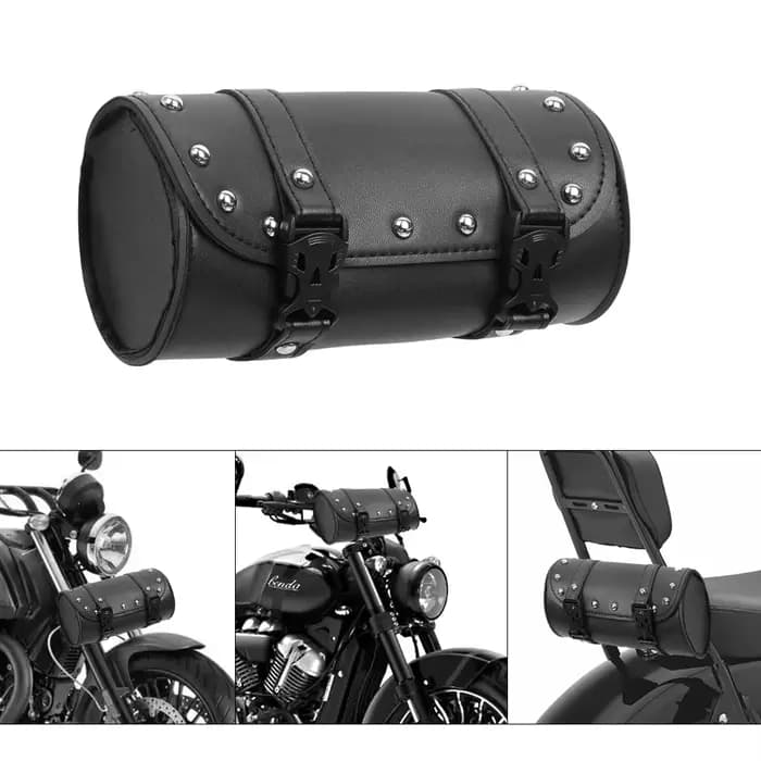 Pochette de voyage en cuir PU pour fourche de moto, sacs à outils étanches, sac de selle, sac arrièr