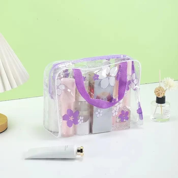 Sac de voyage transparent en PVC pour maquillage
