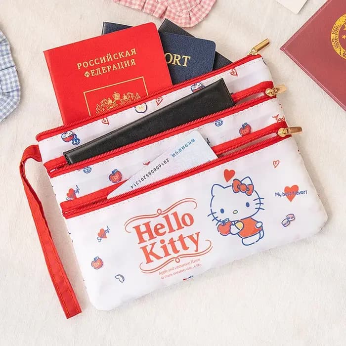 Sac de rangement pour documents de voyage avec plusieurs compartiments pour une organisation pratique des cartes