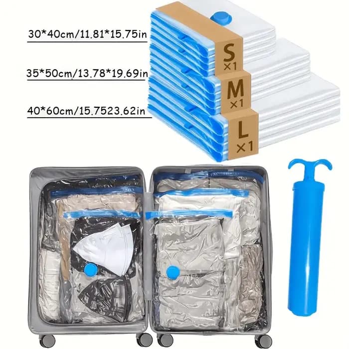 Ensemble de sacs de rangement de voyage, pour les voyages d'affaires, les voyages, les dortoirs, permet de gagner de la place, sac de rangement sous vide pour l'organisation de la maison