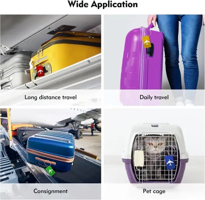 Étiquette de bagage de voyage en alliage d'aluminium