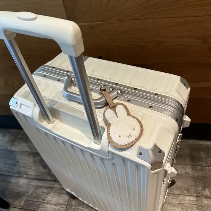 Miffy Boris Étiquette de bagage en cuir brodée mignonne
