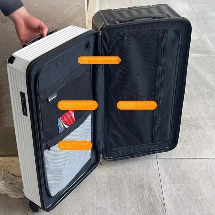 Valise de grande taille avec cinq roues et frein, bagage cabine en PC de 30 pouces, valise de voyage avec serrure TSA, 22/26/34 pouces