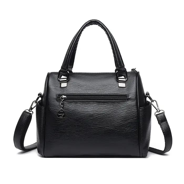 Sac fourre-tout Vintage en cuir PU solide pour femmes