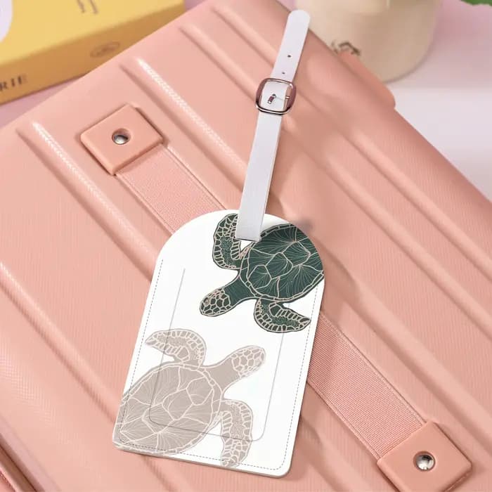 Étiquette de bagage tortue de mer