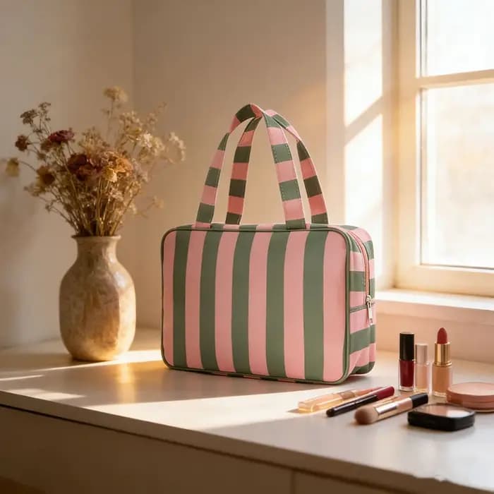 Sac de voyage élégant grande capacité pour cosmétiques – Idéal pour les voyages d'affaires et usage quotidien – Spacieux et en polyester – Cadeau parfait