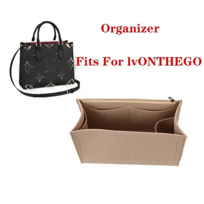 Convient à ONTHEGO Tote 3MM Premium feutre insérer sac organisateur sac cosmétique sac à main shaper