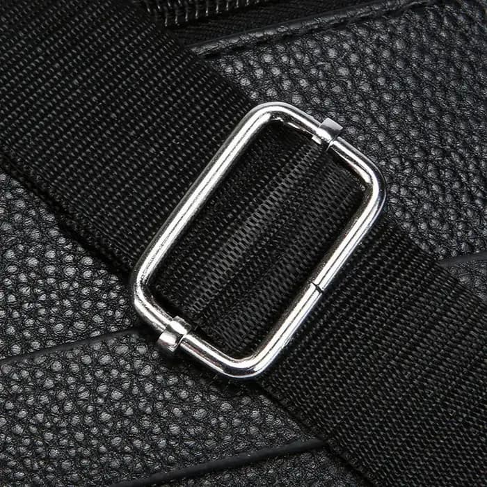Sac à bandoulière rétro multifonctionnel pour homme en cuir litchi