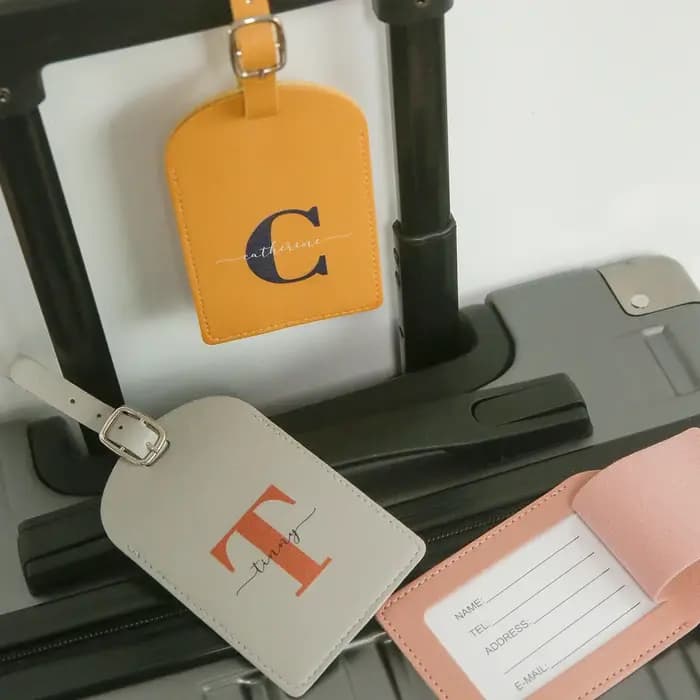 Étiquette de bagage personnalisée avec nom pour valises