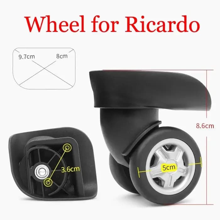 Roue de rechange pour valise Ricardo, roue de valise à roulettes 9055, roue universelle