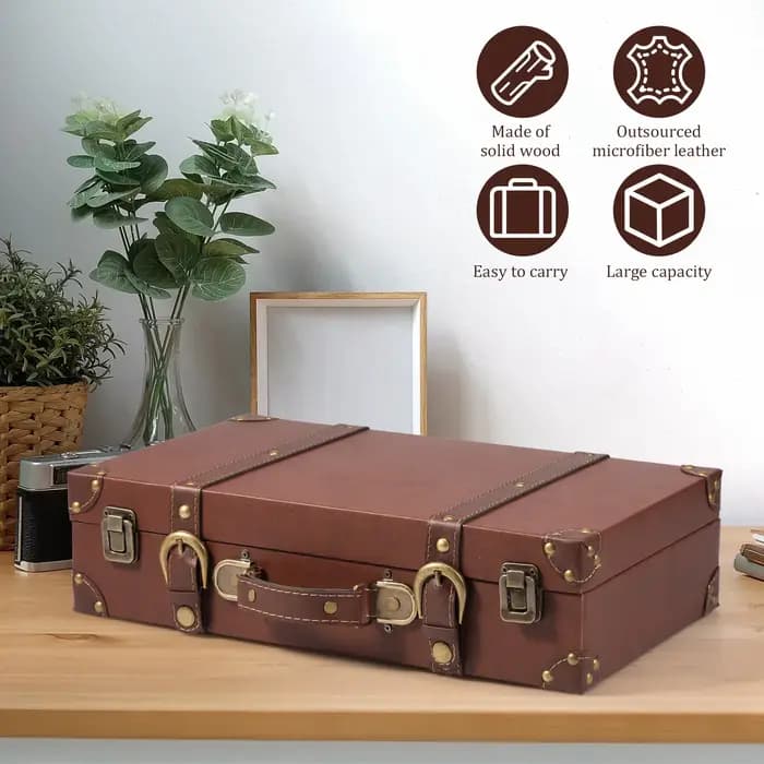 Valise à accessoires en bois Vintage