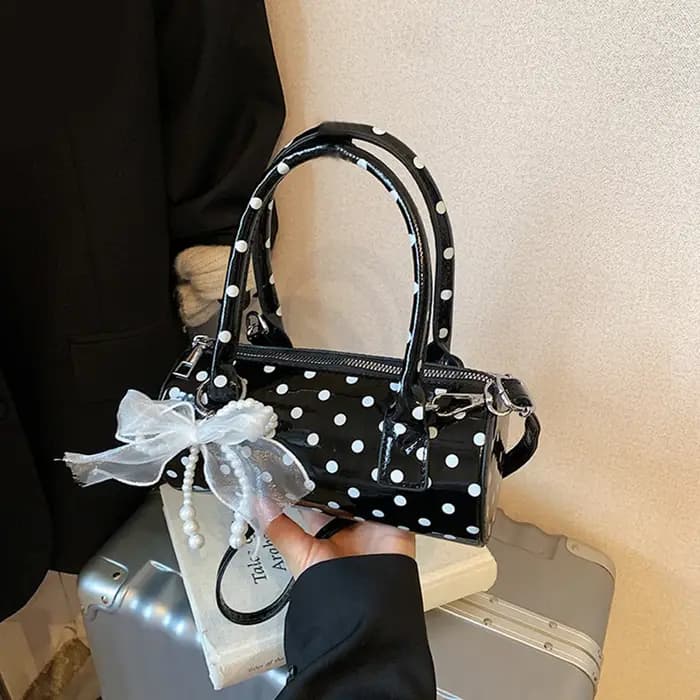 Sac à main en forme de coussin à pois pour femme