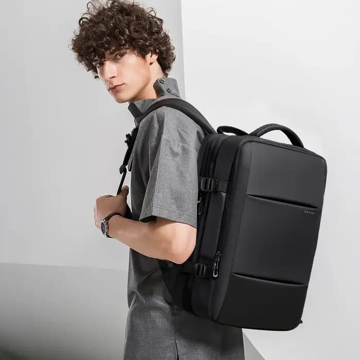 BANGE extensible hommes sac à dos étanche 17.3 pouces sac à dos pour ordinateur portable homme grande capacité