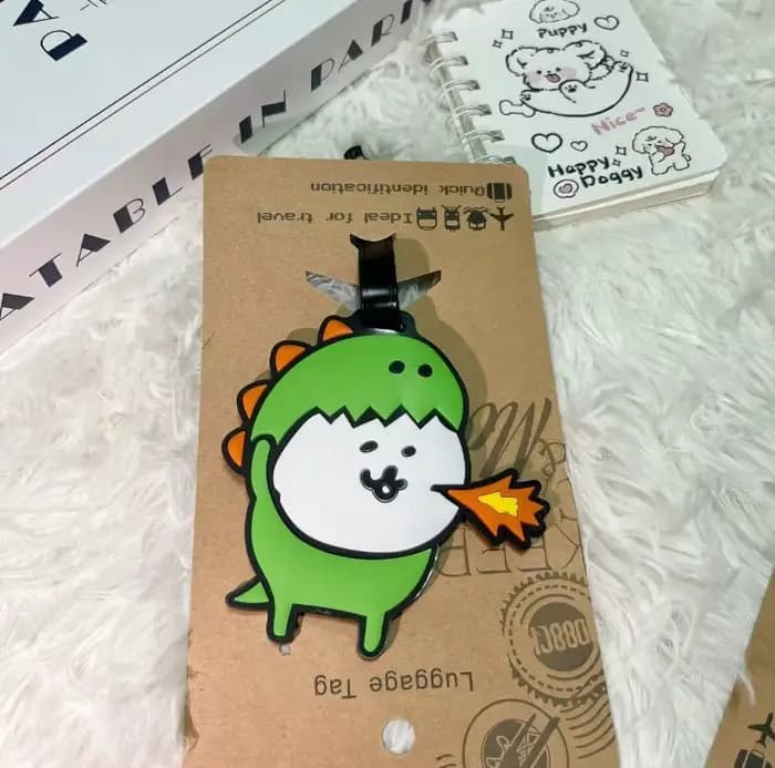 Étiquette de bagage mignonne de dessin animé, identifiant de bagage de voyage, étiquette suspendue pour bagages enregistrés