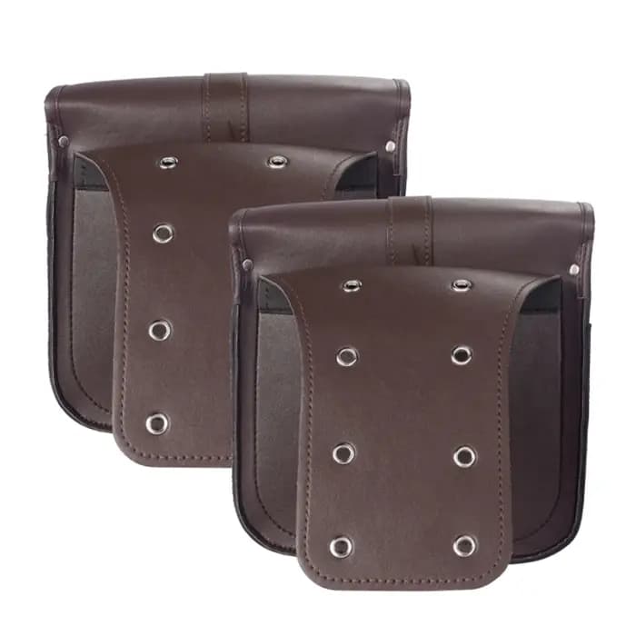Sacoche de selle en cuir PU pour moto, sacoche latérale, sacoche de rangement arrière, sacoche à out