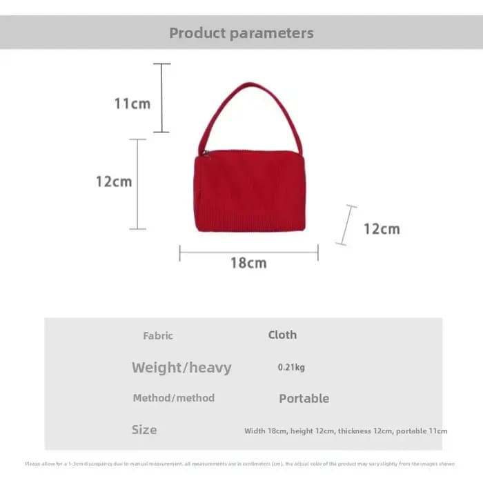 Sac carré compact à porter à la main