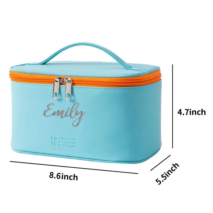 Trousse de Maquillage Personnalisée avec Nom Brodé