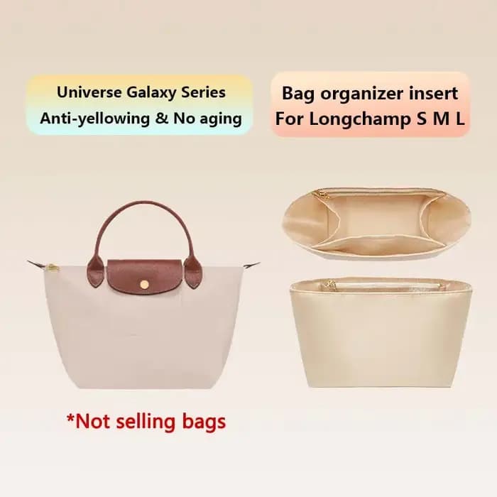 Insert organisateur de sac Durable pour Longchamp femmes sac en nylon matériel léger support de sac à main doublure sacs accessoires