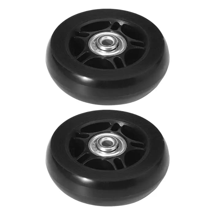 1 paire de roues de remplacement pour valise avec roulements métalliques, axes et vis, kit de réparation de roulettes de valise