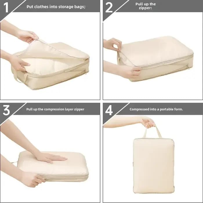 Sac de Cubes d'emballage à Compression de voyage