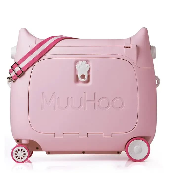 Valise à roulettes multifonctionnelle pour enfants, bagages de dessin animé pour enfants, valise à roulettes de voyage d'embarquement, 20 po, peut s'asseoir ou monté