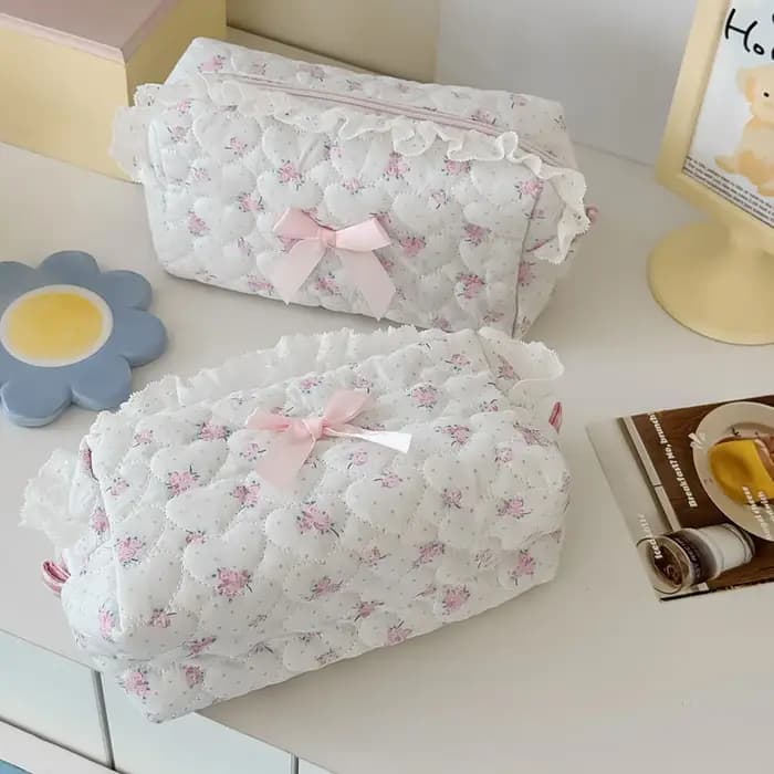 Petite trousse de maquillage et de rangement de voyage pour femmes et filles